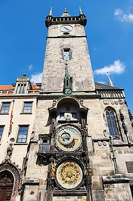 포토 JPG 주간 해외풍경 해외 유럽 시계 유럽풍경 하늘 풍경 사람없음 야외 건물 체코 프라하 구시청사 천문시계 국내포토 자연요소 건축물 나라 파일형식