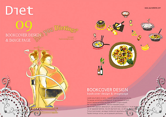 전신 PSD 템플릿 편집 표지디자인 북디자인 여자 표지 음식 백그라운드 몸매관리 다이어트 북커버 건강 서기 사람 두명 옆모습 잡지 비만 여자만 표지샘플 이미지템플릿 뷰포인트 모션 간행물 몸매 파일형식