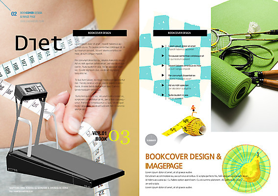 PSD 템플릿 편집 표지디자인 북디자인 표지 백그라운드 다이어트 북커버 과일 줄자 한명 사람 신체부위 운동 운동기구 하반신 매트 라켓 배드민턴라켓 배 잡지 줄넘기 런닝머신 표지샘플 이미지템플릿 1 스포츠용품 자 건강 간행물 헬스 파일형식
