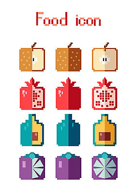 아이콘 과일 모바일 사람없음 세트 배 플랫 플랫아이콘 석류 아보카도 픽셀 2D아이콘 AI파일 파일형식 벡터