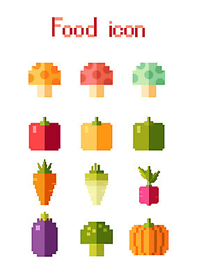 아이콘 음식 채소 호박 가지 모바일 피망 파프리카 사람없음 세트 버섯 당근 플랫 브로콜리 무 플랫아이콘 음식아이콘 픽셀 2D아이콘 AI파일 뿌리채소 파일형식 벡터