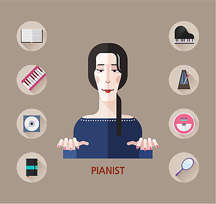 아이콘 여자 악기 음악 모바일 한명 사람 세트 다이어리 웹 거울 CD 건반 피아노 플랫 악보 플랫아이콘 그랜드피아노 피아니스트 CD플레이어 메트로놈 여자만 여자한명만 2D아이콘 AI파일 1 인터넷 문화예술 사무용품 연주자 건반악기 파일형식 벡터