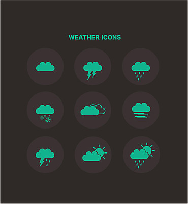 구름 아이콘 모바일 날씨 사람없음 세트 웹 눈 비 플랫 번개 일기예보 플랫아이콘 날씨아이콘 2D아이콘 AI파일 자연요소 인터넷 파일형식 벡터