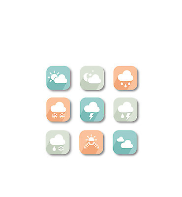 구름 아이콘 별 무지개 모바일 날씨 사람없음 세트 태양 웹 달 눈 비 플랫 번개 일기예보 플랫아이콘 날씨아이콘 2D아이콘 AI파일 자연요소 인터넷 파일형식 벡터