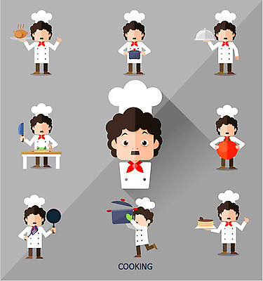 직업 캐릭터 남자 포즈 일러스트 주방용품 모바일 직업캐릭터 요리사모자 종류 요리 사람 여러명 세트 요리사 웹 플랫 조리복 서빙 엘리먼트 남자만 국내일러스트 일러캐릭터 AI파일 모자_잡화 생활용품 다수 유니폼 인터넷 파일형식 벡터