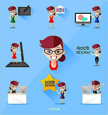 직업 캐릭터 여자 포즈 일러스트 모바일 직업캐릭터 종류 사람 여러명 컴퓨터 세트 태블릿 웹 비즈니스우먼 플랫 디자이너 야근 엘리먼트 일러스트레이터 여자만 국내일러스트 일러캐릭터 AI파일 다수 인터넷 비즈니스 전자제품 스마트기기 업무 직장인 파일형식 벡터