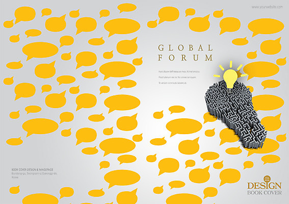 PSD 템플릿 편집 표지디자인 북디자인 표지 백그라운드 말풍선 무늬 패턴 북커버 비즈니스 전구 아이디어 팜플렛 사람없음 이미지템플릿 컨셉 파일형식