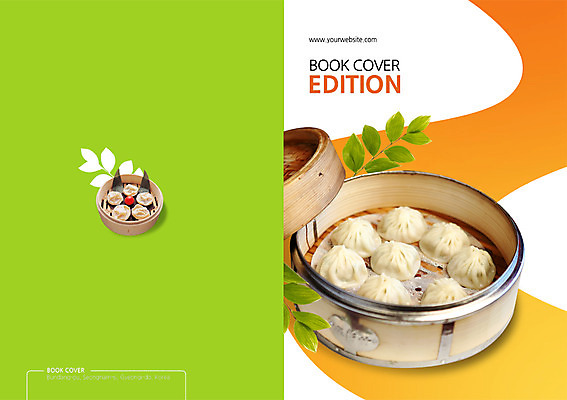 PSD 템플릿 편집 표지디자인 북디자인 표지 음식 백그라운드 북커버 나뭇잎 팜플렛 사람없음 중식 만두 찐만두 찜기 이미지템플릿 잎 주방용품 파일형식