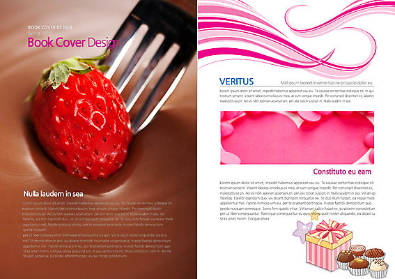 PSD 템플릿 편집 표지디자인 북디자인 기념일 내지 음식 백그라운드 포크 북커버 과일 데이이벤트 딸기 발렌타인데이 이벤트 팜플렛 사람없음 선물상자 초콜릿 이미지템플릿 식기 디저트 선물 상자 파일형식