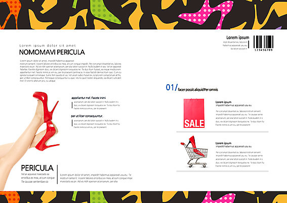 PSD 템플릿 편집 표지디자인 북디자인 잡화 여자 내지 구두 백그라운드 신발 무늬 패턴 북커버 한명 이벤트 팜플렛 신체부위 쇼핑 쇼핑백 세일 쇼핑카 다리 하이힐 바코드 여자만 여자한명만 이미지템플릿 1 가방 사람 카트 여성화 파일형식