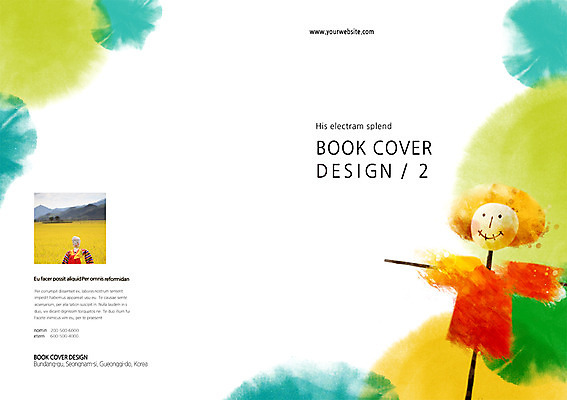 PSD 템플릿 편집 모자 표지디자인 북디자인 표지 백그라운드 북커버 산 논 팜플렛 사람없음 농경지 허수아비 이미지템플릿 잡화 농업 농장 파일형식