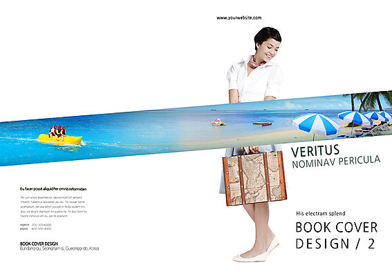 PSD 서양인 외국인 템플릿 편집 표지디자인 북디자인 여자 표지 바다 여행 백그라운드 북커버 가방 휴가 서기 웃음 들기 사람 팜플렛 20대 성인 해변 야자수 여행가방 파라솔 바나나보트 여자만 성인여자만 청년만 청년여자만 성인만 이미지템플릿 나무 잡화 모션 표정 인종 청년 보트 파일형식