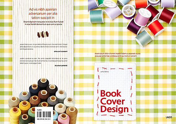 PSD 템플릿 편집 표지디자인 북디자인 표지 백그라운드 북커버 팜플렛 사람없음 실 바느질도구 체크무늬 실타래 이미지템플릿 무늬 오브젝트 파일형식