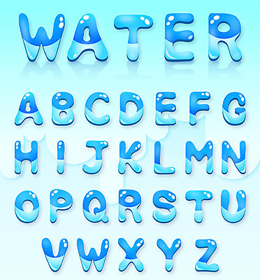 아이콘 알파벳 영어 컬러 하늘색 모바일 대문자 타이포그라피 사람없음 물 파란색 세트 웹 플랫 플랫아이콘 조합형타이포 2D아이콘 AI파일 자연요소 문자 인터넷 파일형식 벡터