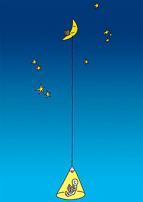 전신 PSD 별 일러스트 상상 조명 상상일러스트 한명 사람 앉기 야외 책 빛 독서 달 야간 국내일러스트 자연요소 1 모션 파일형식