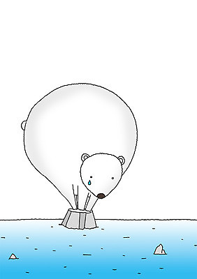 PSD 동물 한마리 바다 일러스트 상상 상상일러스트 사람없음 환경 얼음 슬픔 환경오염 오염 눈물 북극곰 국내일러스트 자연요소 1 감정 컨셉 곰 파일형식