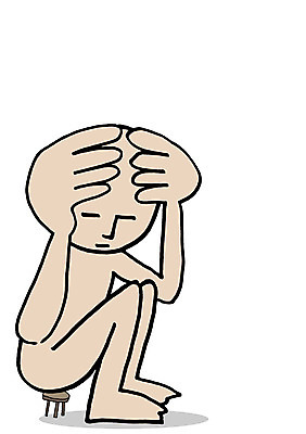 전신 PSD 의자 일러스트 상상 상상일러스트 그림자 한명 사람 앉기 좌절 국내일러스트 1 감정 가구 컨셉 모션 파일형식