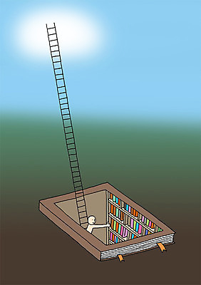 PSD 구름 일러스트 사다리 상상 책장 상상일러스트 한명 사람 상반신 책 국내일러스트 자연요소 1 가구 도구 파일형식