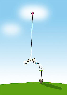 주간 전신 PSD 식물 구름 화분 일러스트 상상 매달리기 상상일러스트 한명 사람 야외 새싹 물뿌리개 물주기 풍선 국내일러스트 자연요소 1 모션 파일형식