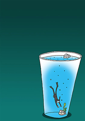 PSD 일러스트 상상 조개 상상일러스트 한명 사람 컵 바닷속 수중 해조류 물컵 잠수 진주 잠수복 해녀 국내일러스트 직업 1 식기 옷 어패류 해양식물 보석 파일형식