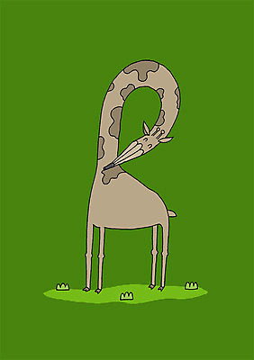 PSD 동물 한마리 일러스트 상상 상상일러스트 잔디 사람없음 연필 풀 기린 국내일러스트 식물 1 포유류 학용품 필기구 파일형식