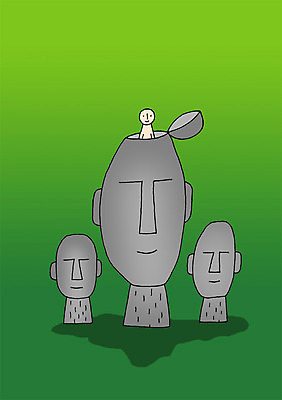 PSD 조각 일러스트 상상 상상일러스트 한명 사람 상반신 조각상 오픈 석상 조각_조소 국내일러스트 1 조형물 조소 파일형식