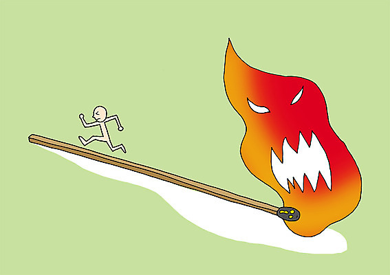 PSD 일러스트 상상 불 상상일러스트 한명 사람 달리기 성냥 탈출 화재 불씨 국내일러스트 자연요소 1 컨셉 모션 사건 파일형식