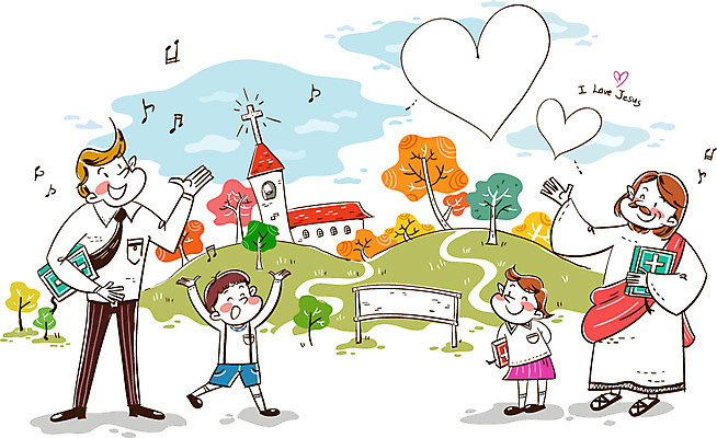 전신 여자 남자 행복 기독교 어린이 백그라운드 일러스트 서기 사람 여러명 교회 하트 예수 국내일러스트 AI파일 모양 감정 종교 다수 종교건축 모션 건물 신_종교 파일형식 벡터