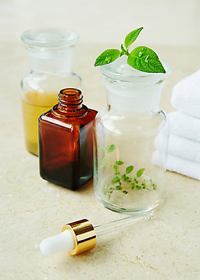 포토 JPG 스튜디오촬영 식물 백그라운드 잎 유리병 실내 사람없음 아웃포커스 화장품 풀 약초 허브 국내포토 병_용기 촬영기법 내부 뷰티 풀_식물 파일형식