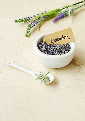 포토 JPG 스튜디오촬영 식물 꽃잎 배경화면 백그라운드 잎 실내 사람없음 숟가락 풀 사발 약초 이름표 허브 라벤더 국내포토 꽃 수저 내부 풀_식물 사기그릇 파일형식