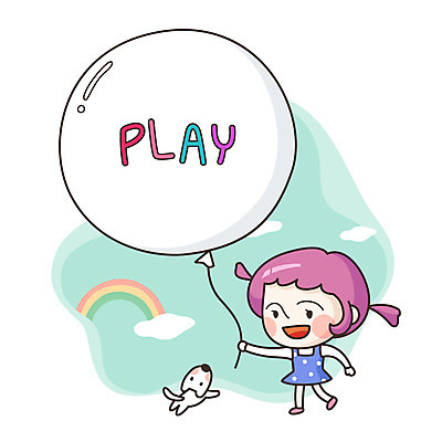 라이프스타일 여자 어린이 말풍선 일러스트 한명 사람 열기구 표현 강아지 풍선 여자만 여자한명만 어린이만 소녀만 소녀한명만 국내일러스트 AI파일 1 항공교통 생활 반려동물 개 파일형식 벡터