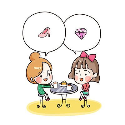 라이프스타일 여자 말풍선 일러스트 티타임 사람 두명 카페 표현 수다 여자만 국내일러스트 AI파일 휴식 대화 생활 상점 파일형식 벡터