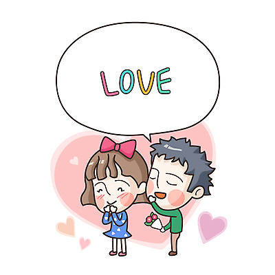 라이프스타일 커플 여자 남자 말풍선 프로포즈 일러스트 선물 사랑 사람 두명 표현 국내일러스트 AI파일 감정 관계 생활 파일형식 벡터