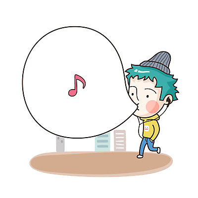 라이프스타일 남자 말풍선 일러스트 한명 사람 음악감상 표현 껌 남자만 남자한명만 국내일러스트 AI파일 1 생활 감상 파일형식 벡터