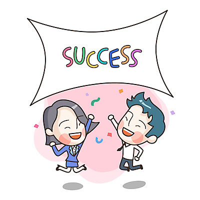 라이프스타일 여자 남자 말풍선 일러스트 성공 사람 두명 파티 점프 표현 직장인 즐거움 국내일러스트 AI파일 직업 감정 컨셉 모션 이벤트 생활 파일형식 벡터