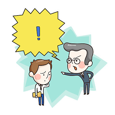 라이프스타일 남자 말풍선 일러스트 비즈니스 사람 두명 표현 직장인 상사 꾸지람 엄격한 남자만 국내일러스트 AI파일 직업 생활 체벌 파일형식 벡터