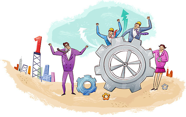 여자 남자 일러스트 비즈니스 협력 함께함 사람 정장 여러명 건물 믿음 우승 작업실 목표 계획 톱니바퀴 화합 노사화합 국내일러스트 AI파일 건축물 옷 감정 다수 컨셉 최고 파일형식 벡터