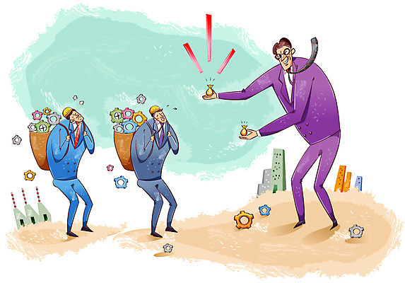 여자 남자 일러스트 비즈니스 넥타이 함께함 사람 정장 세명 믿음 작업 작업실 목표 계획 톱니바퀴 노사화합 월급 노동착취 국내일러스트 AI파일 잡화 옷 감정 컨셉 파일형식 벡터