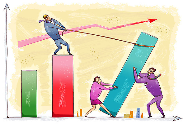 여자 남자 일러스트 CEO 넥타이 그래프 협력 함께함 사람 정장 세명 믿음 성장 작업 작업실 목표 계획 막대그래프 직원 노사화합 국내일러스트 AI파일 직업 잡화 옷 감정 컨셉 비즈니스 파일형식 벡터