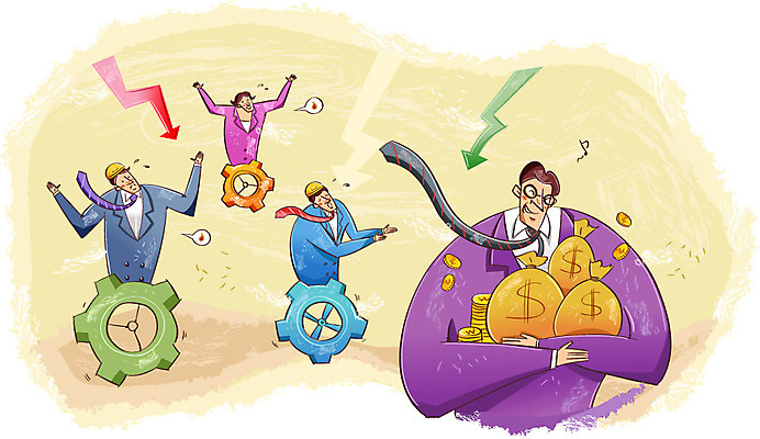 여자 남자 돈 일러스트 비즈니스 넥타이 함께함 사람 정장 여러명 믿음 달러 작업실 목표 계획 직원 톱니바퀴 노사화합 욕심 국내일러스트 AI파일 잡화 옷 감정 다수 컨셉 재산 파일형식 벡터