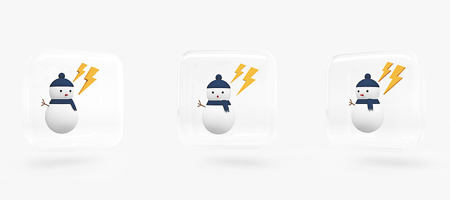 PSD 아이콘 겨울 눈사람 날씨 사람없음 3D아이콘 눈 번개 입체 날씨아이콘 편집3D 자연요소 계절 3D 파일형식