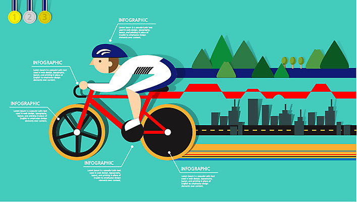 남자 스포츠 포즈 일러스트 통계 수치 그래프 운동선수 한명 사람 운동 자전거 자료 인포그래픽 사이클선수 메달 분석 열정 아시안게임 남자만 남자한명만 국내일러스트 AI파일 1 감정 컨셉 건강 바이크 상_상패 파일형식 벡터