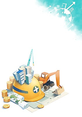 PSD 건축 일러스트 비즈니스 빌딩 사람없음 경제 달러 동전 안전모 포크레인 기중기 국내일러스트 돈 건물 중장비 헬멧 안전장비 파일형식