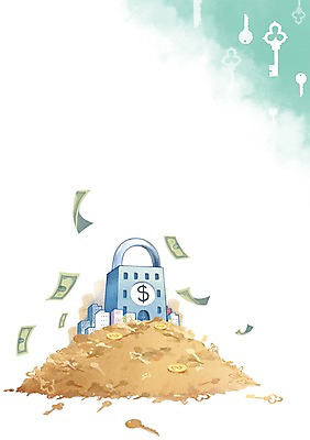 PSD 돈 일러스트 비즈니스 열쇠 자물쇠 빌딩 사람없음 경제 동전 국내일러스트 건물 재산 파일형식