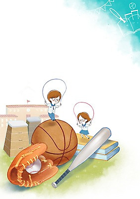 PSD 학생 여자 교육 남자 교복 일러스트 농구공 두명 책 운동 야구방망이 글로브 야구글러브 야구공 줄넘기 뜀틀 에듀 국내일러스트 옷 스포츠용품 공 농구 건강 사람 야구용품 글러브 에듀케이션 파일형식