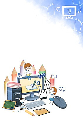 PSD 학생 여자 교육 남자 교복 일러스트 색연필 두명 책 컴퓨터 칠판 마우스 에듀 국내일러스트 옷 학용품 사람 전자제품 컴퓨터용품 에듀케이션 파일형식