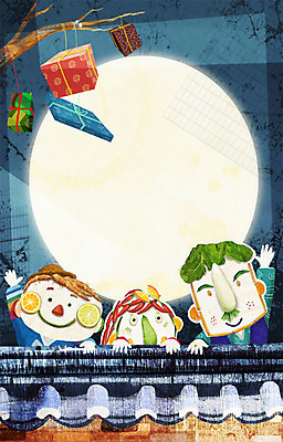 PSD 계절 여자 명절 남자 일러스트 선물 사람 세명 담장 추석 가을풍경 보름달 나뭇가지 농촌 표현 한복 추석선물 국내일러스트 나무 한국전통 전통 기념일 풍경 달 시골 전통의상 파일형식 명절선물 가을_계절