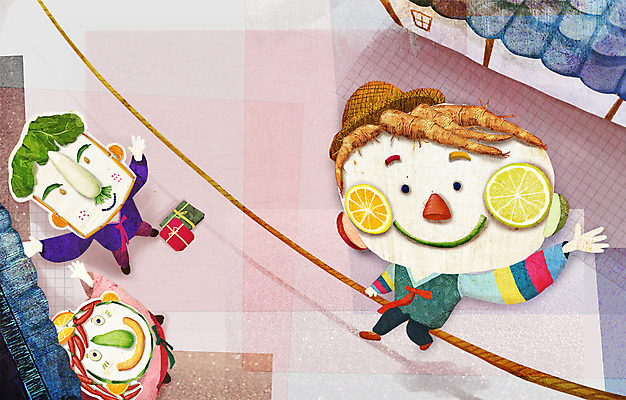 PSD 계절 여자 명절 남자 줄 일러스트 사람 세명 추석 가을풍경 전통놀이 농촌 표현 한복 줄타기 국내일러스트 한국전통 전통 기념일 놀이 풍경 시골 묘기 전통의상 파일형식 가을_계절