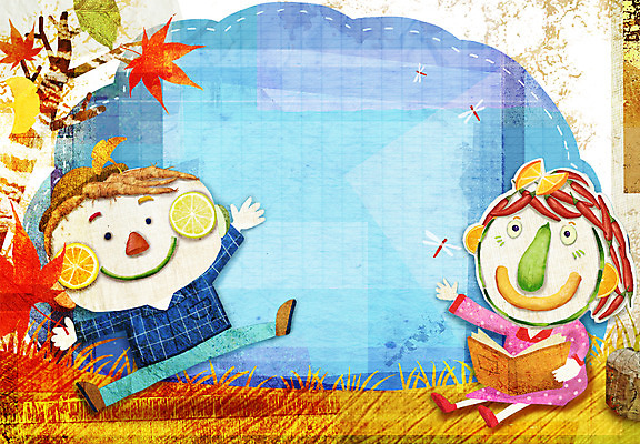 PSD 계절 여자 남자 단풍 일러스트 사람 두명 책 독서 가을풍경 수확 농촌 표현 국내일러스트 잎 농업 풍경 시골 파일형식 가을_계절