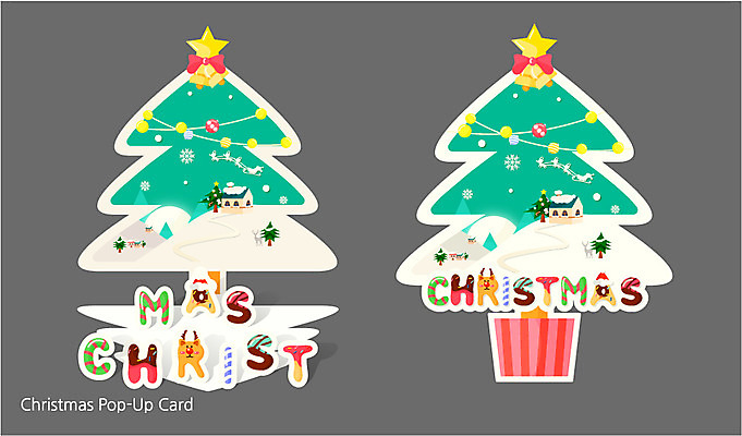 계절 크리스마스장식 크리스마스 겨울 일러스트 크리스마스카드 프레임 사람없음 크리스마스트리 설원 편지지 입체카드 국내일러스트 AI파일 카드프레임 기념일 카드_감사 눈_날씨 편지 파일형식 벡터